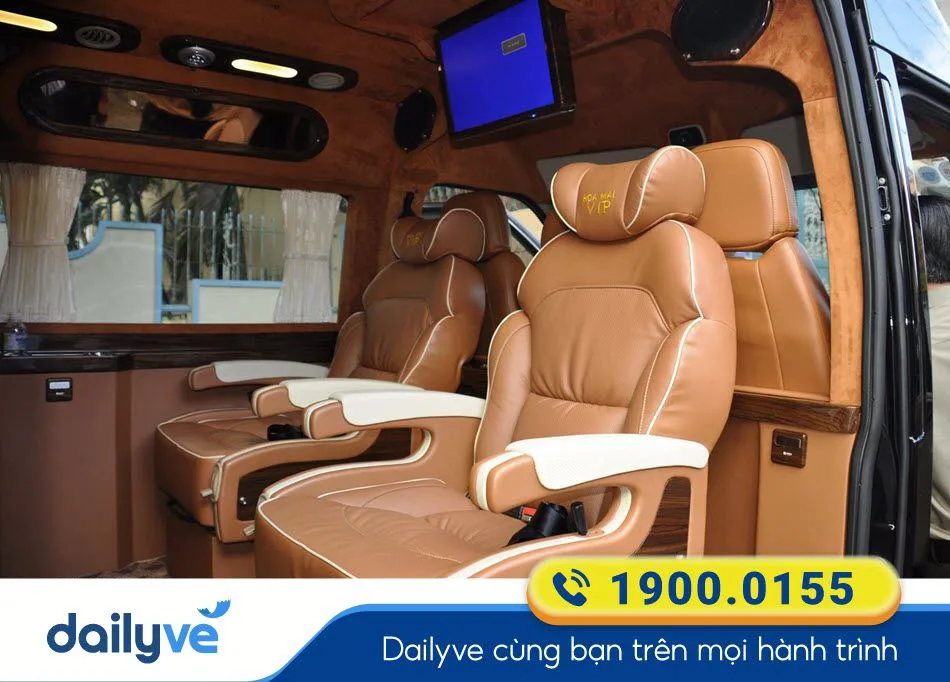 Các tiện ích hiện đại của dòng xe Limousine Hoa Mai Vũng Tàu