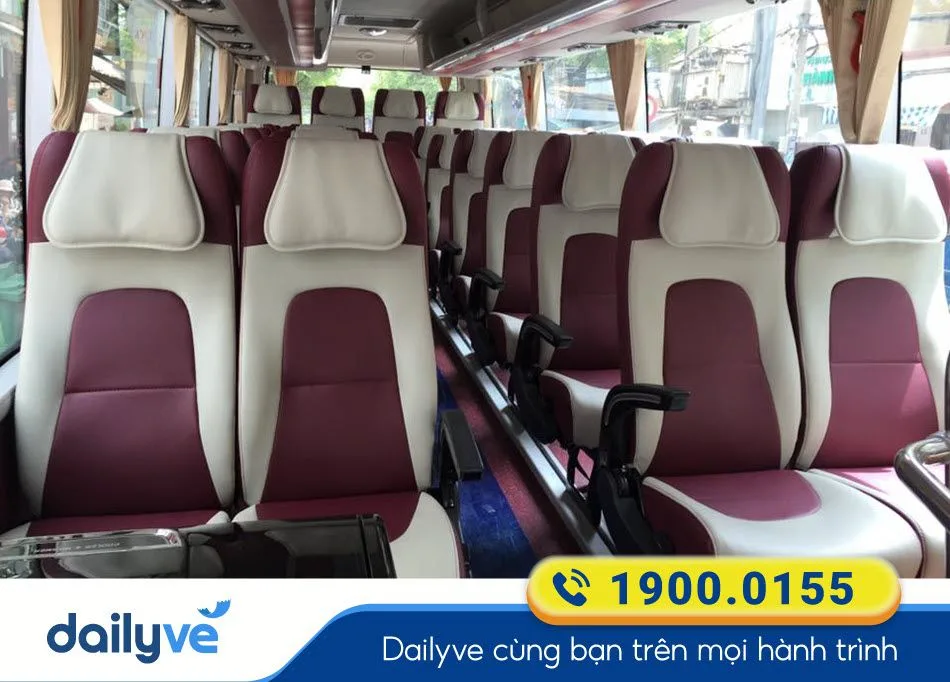 Nhà xe Đại Ngân - Nội thất xe ghế ngồi đời mới
