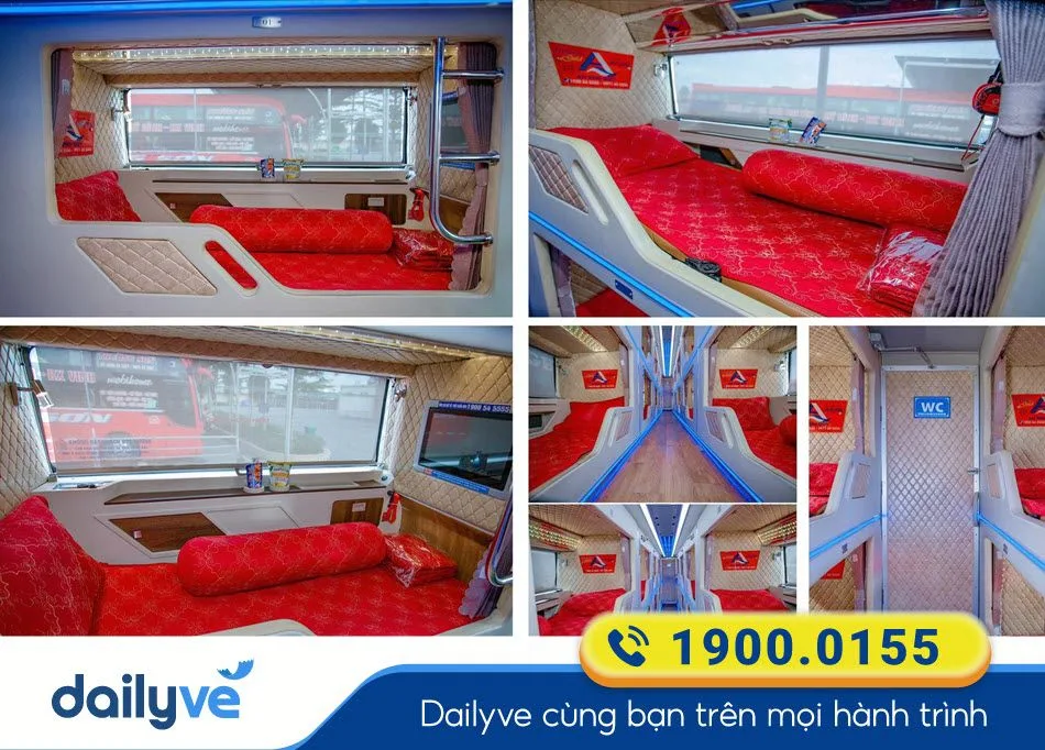Nội thất xe giường phòng Limousine hiện đại và cao cấp
