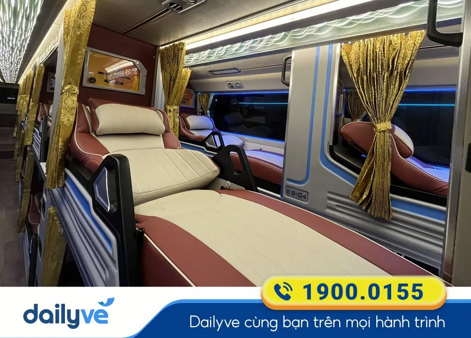 Nội thất xe Limousine 20 phòng của nhà xe Tuấn Hưng