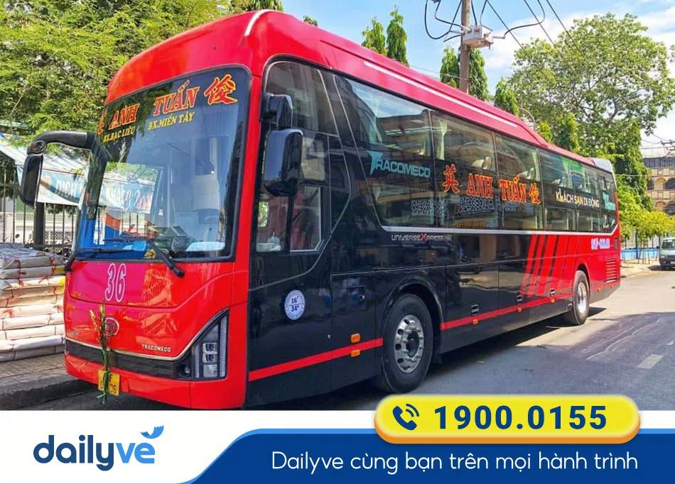 Nhà xe Anh Tuấn từ Cà Mau đi Bạc Liêu