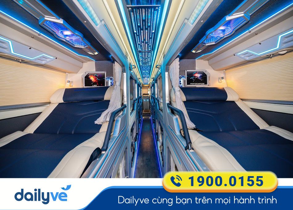 Tiện ích hiện đại dòng xe Limousine 22 phòng của xe khách Bình Tâm