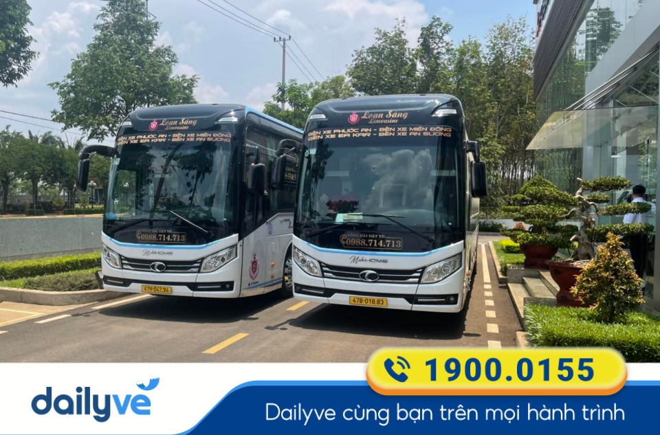 Nhà xe Loan Sáng tuyến Sài Gòn đi Buôn Ma Thuột Đắk Lắk - xe giường nằm cao cấp