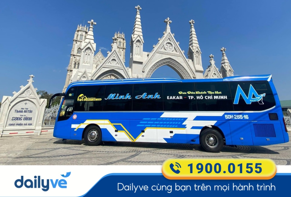 Nhà xe Minh Anh tuyến Bến xe Phía Nam Buôn Ma Thuột đi Sài Gòn