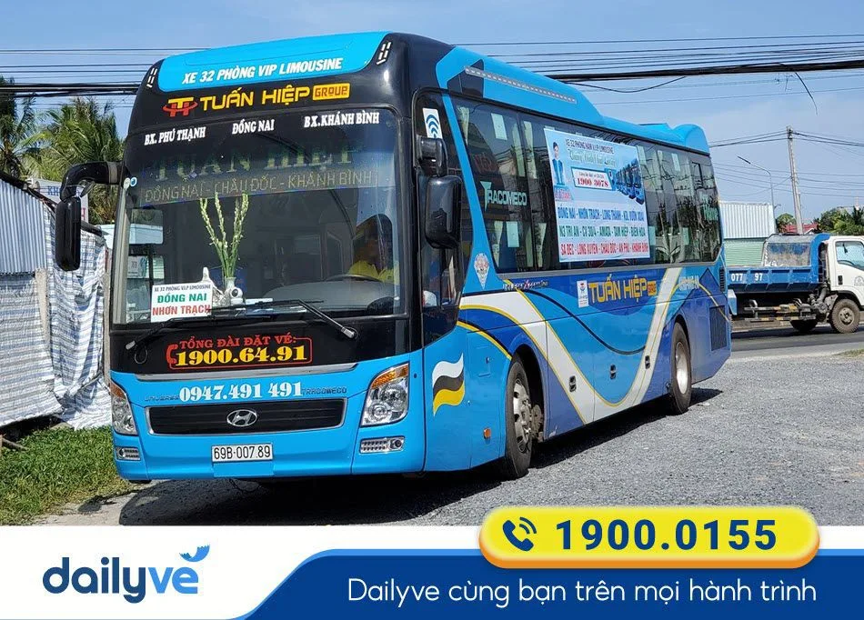 Nhà xe Tuấn Hiệp từ Đà Lạt đi Hậu Giang