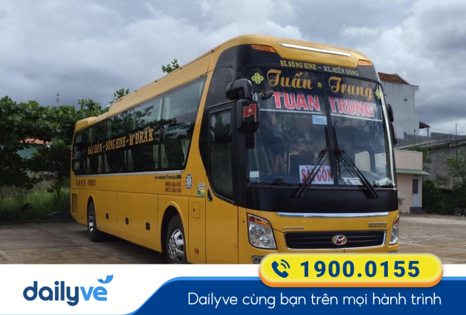 Nhà xe Tuấn Trung tuyến Bến xe Phía Nam Buôn Ma Thuột đi Sài Gòn