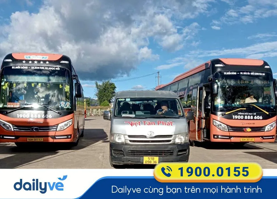 Nhà xe Việt Tân Phát từ Bến xe An Sương đi Kon Tum