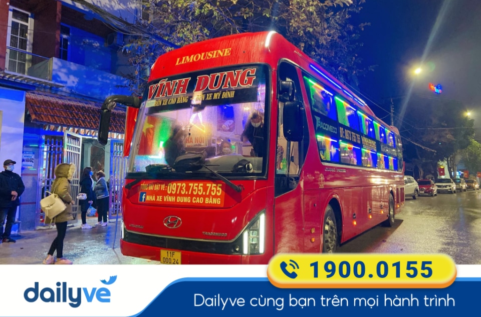 Nhà xe Vĩnh Dung tuyến Hà Nội đi Cao Bằng