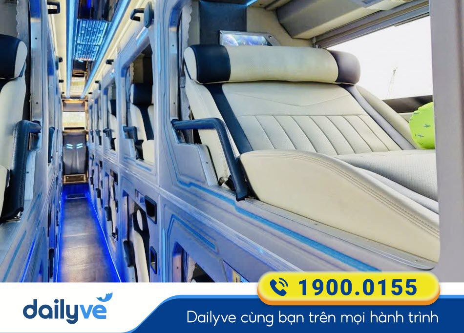 Nội thất xe Limousine 24 phòng của nhà xe Hưng Thịnh Quảng Ngãi