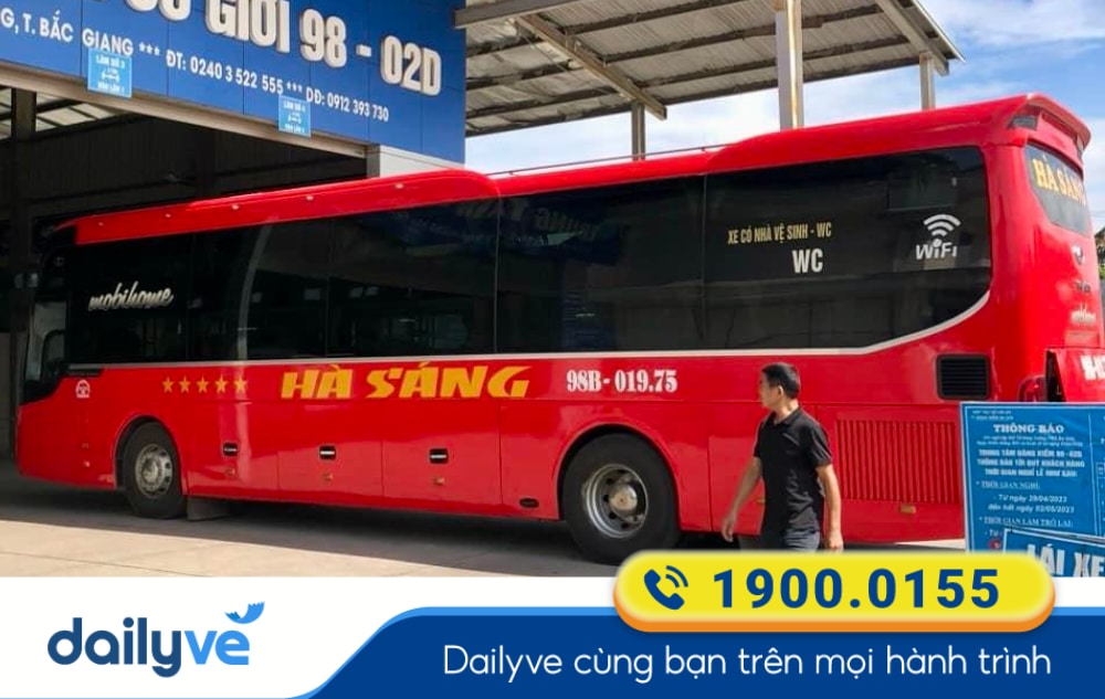 Nhà xe Hà Sáng tuyến Bến xe Ngã Tư Ga đi Bắc Giang