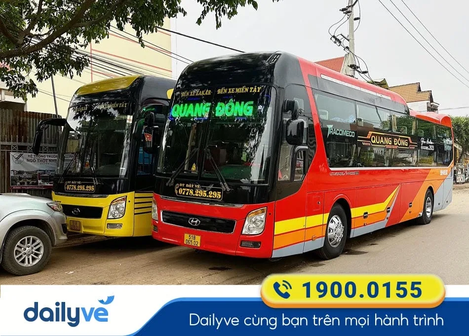 Nhà xe Quang Đông (Đắk Lắk) từ Quận 12 đi Bình Phước