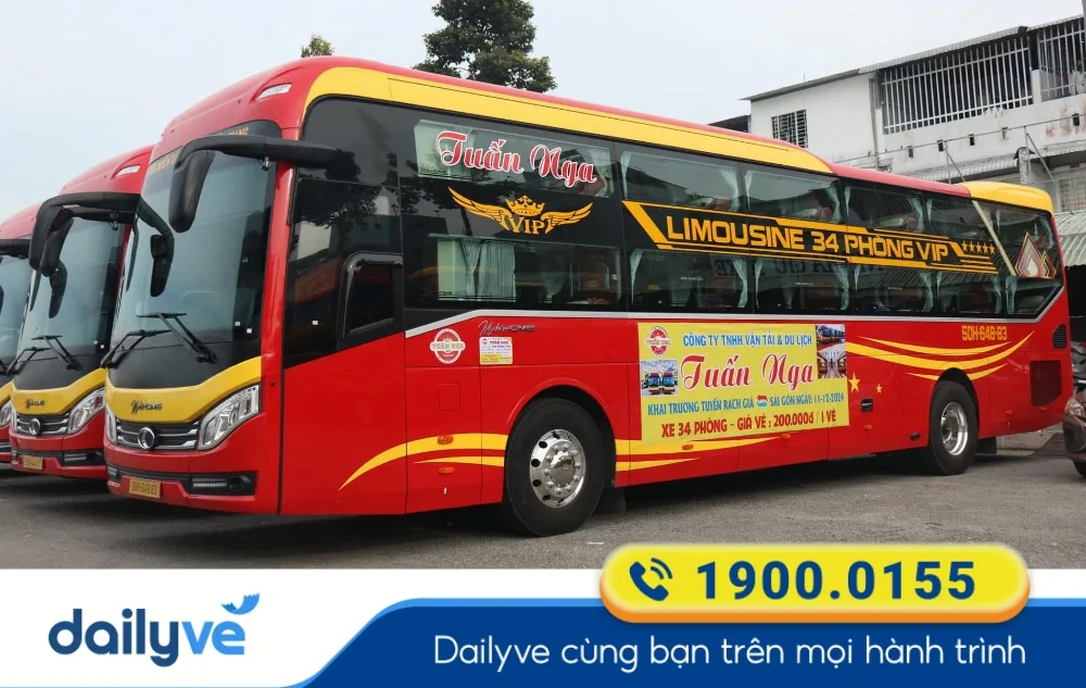 Nhà xe Tuấn Nga tuyến Bến xe Rạch Sỏi đi Sài Gòn