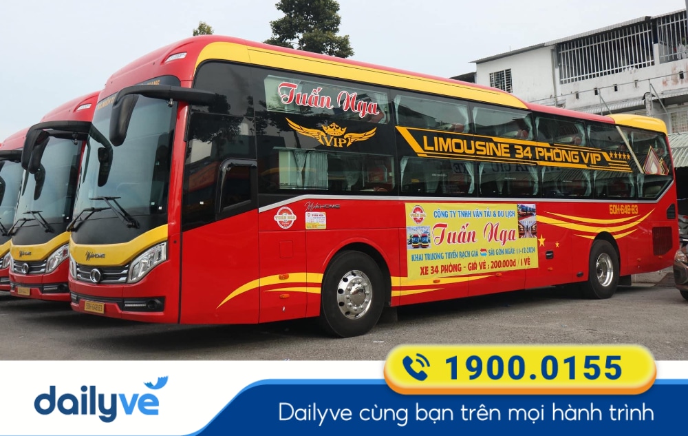 Nhà xe Tuấn Nga tuyến Rạch Giá Kiên Giang đi Sài Gòn