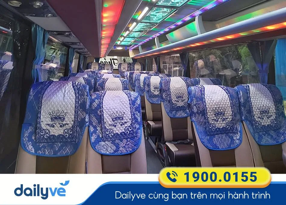 Nội thất xe ghế ngồi 30 chỗ của nhà xe A Thảo