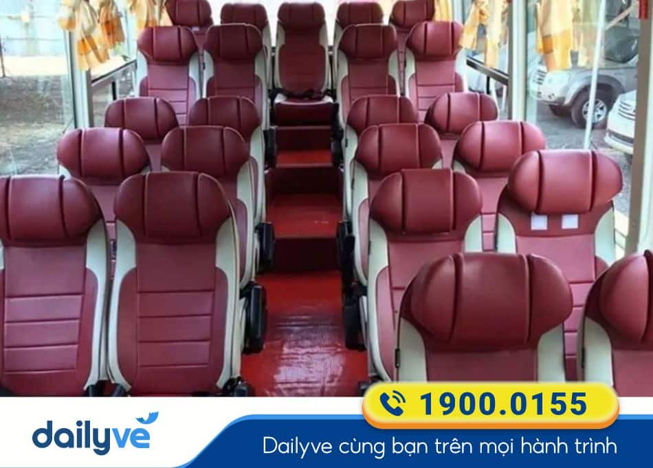 Nội thất xe ghế ngồi 29 chỗ của nhà xe Lộc Điền Sa Đéc - Đồng Tháp