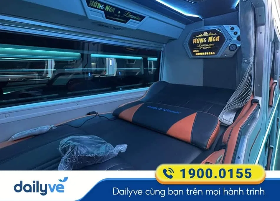 Tiện nghi xe Limousine 20 phòng của nhà xe Hùng Nga Quy Nhơn