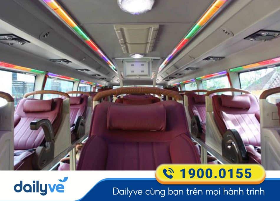 Nội thất xe giường nằm 40 chỗ của nhà xe Điệp Đức Bắc Giang