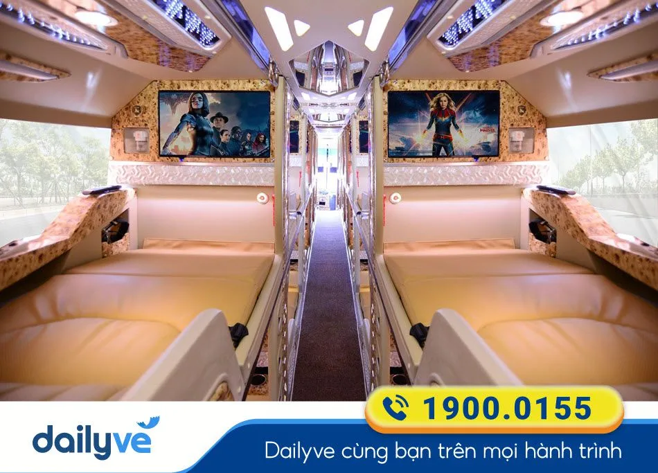 Tiện nghi xe Limousine 22 phòng của xe Hòa Thuận Anh Cam Ranh đi Sài Gòn