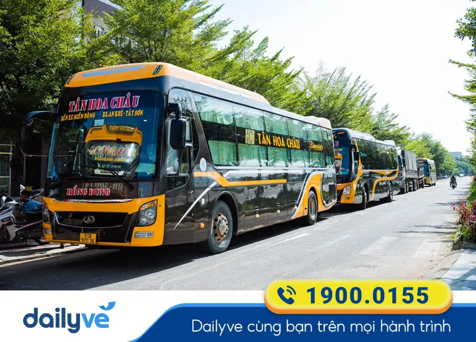 Nhà xe Hồng Dung (Tân Hoa Châu) từ Bình Dương đi Bình Định
