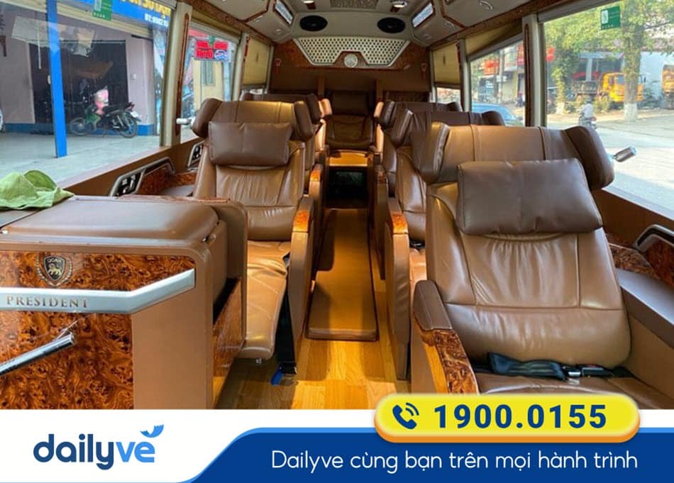 Dòng xe ghế Limousine 9 chỗ của nhà xe Cường Thịnh Hà Giang