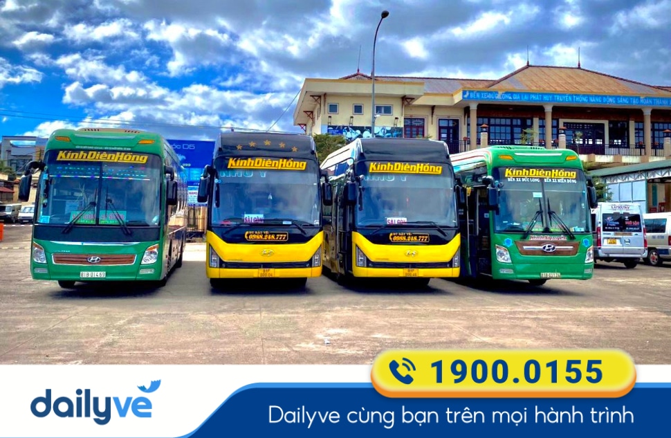 Nhà xe Kính Diên Hồng từ Đồng Xoài đi Gia Lai