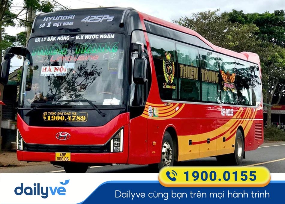 Nhà xe Thiên Trung Pleiku - Gia Lai đi Hà Nội
