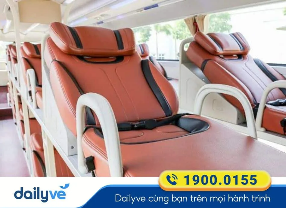 Tiện nghi xe giường nằm 40 chỗ của nhà xe Hiếu Vinh