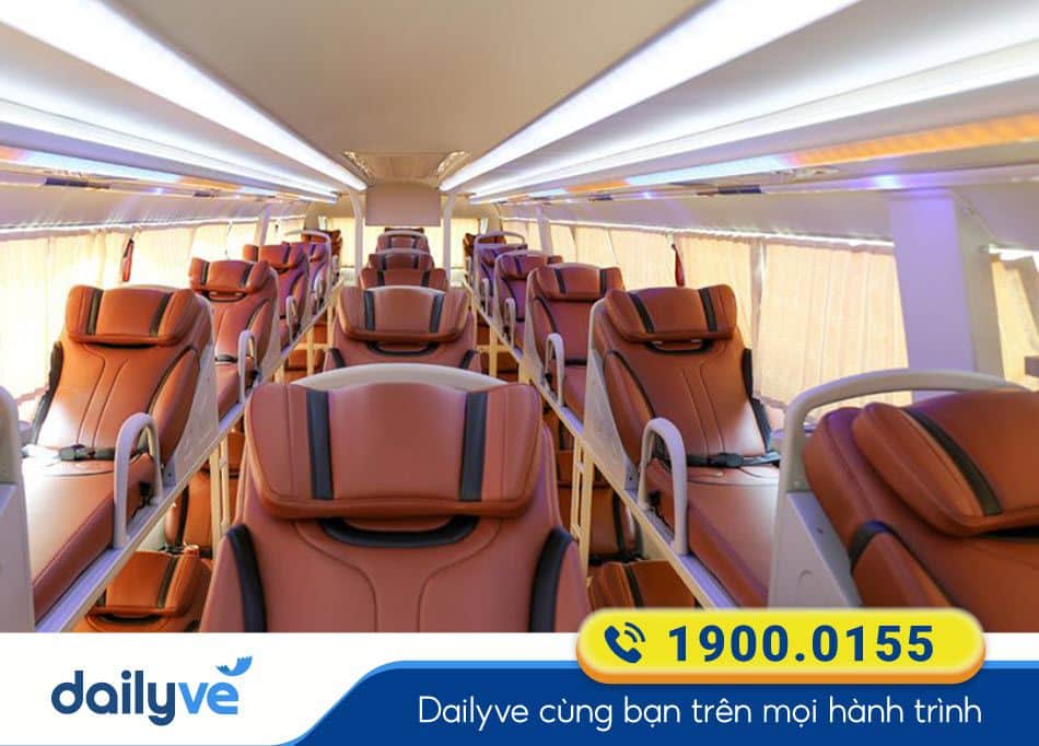 Tiện nghi xe giường nằm 44 chỗ của nhà xe Mai Trang Nghĩa Lộ