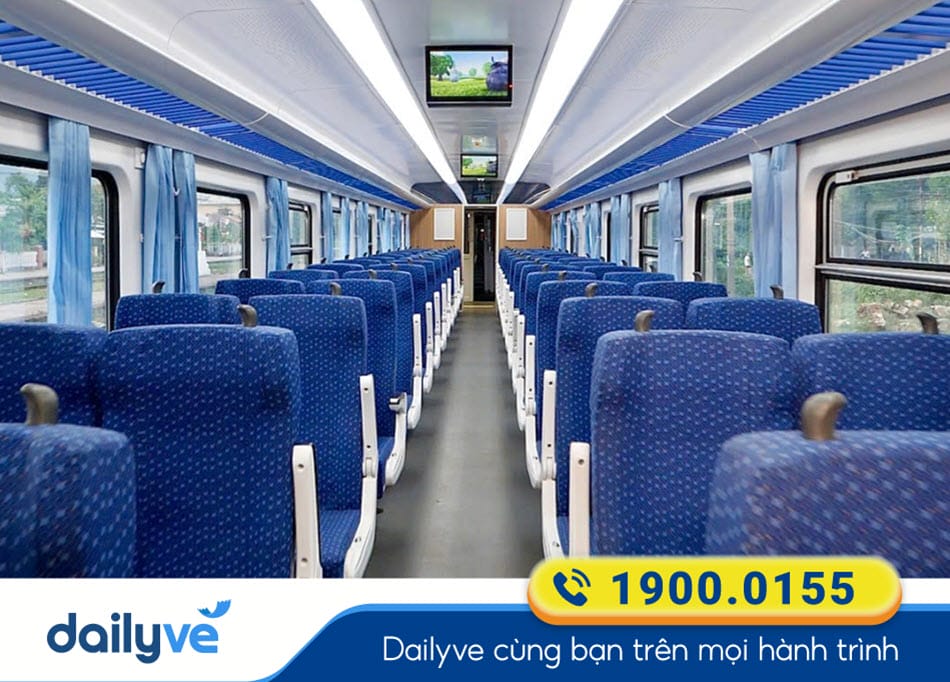 Nội thất tiện nghi tuyến tàu Tp Hồ Chí Minh đi Nha Trang