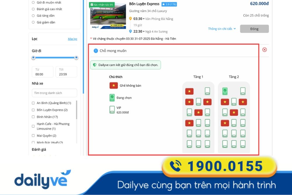 xe đà nẵng sài gòn