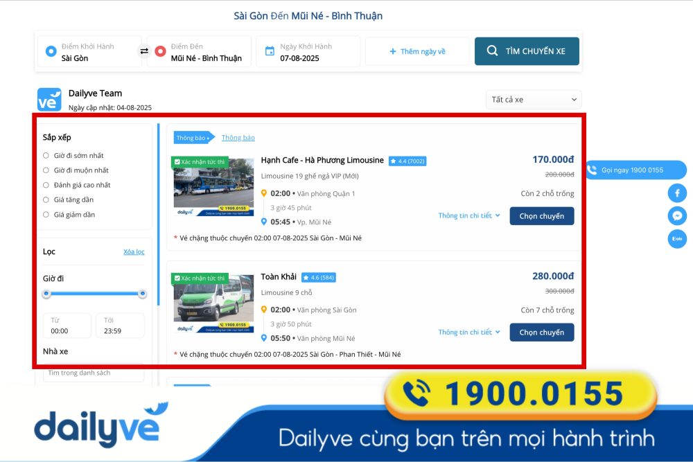 xe sài gòn mũi né