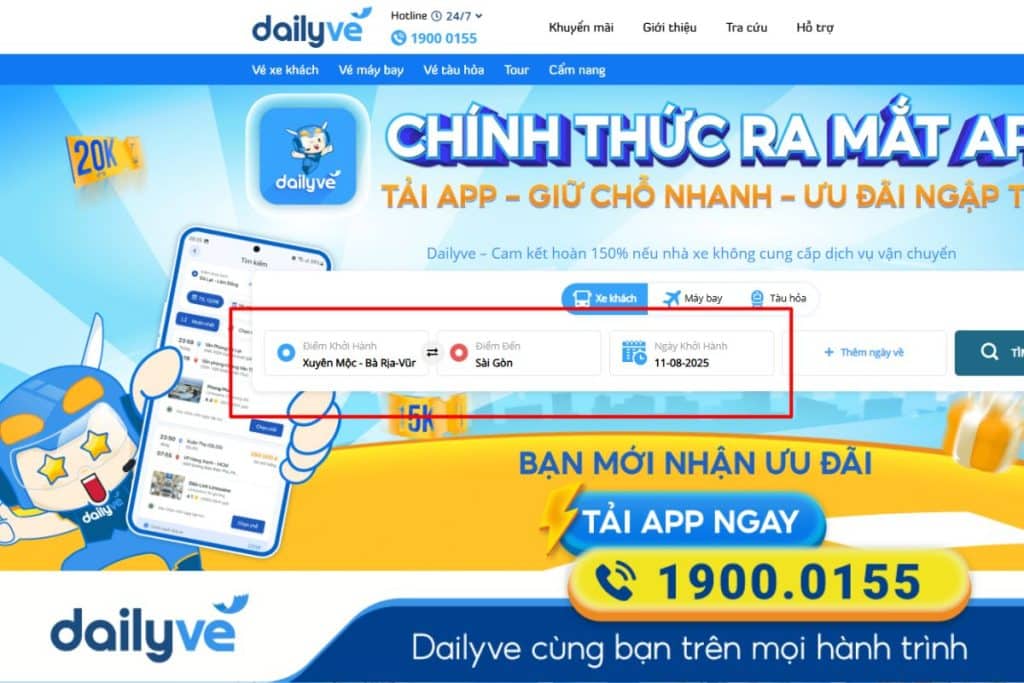 xe xuyên mộc đi sài gòn