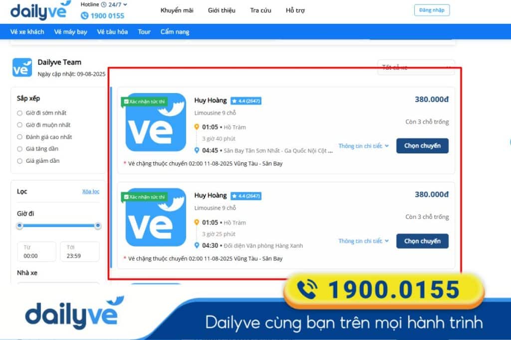 xe xuyên mộc đi sài gòn
