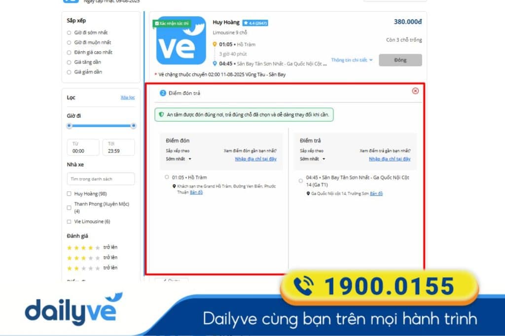 xe xuyên mộc đi sài gòn