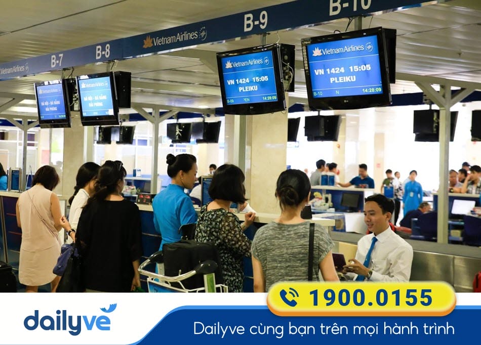 Khu vực Check-in tại Sân bay Nội Bài