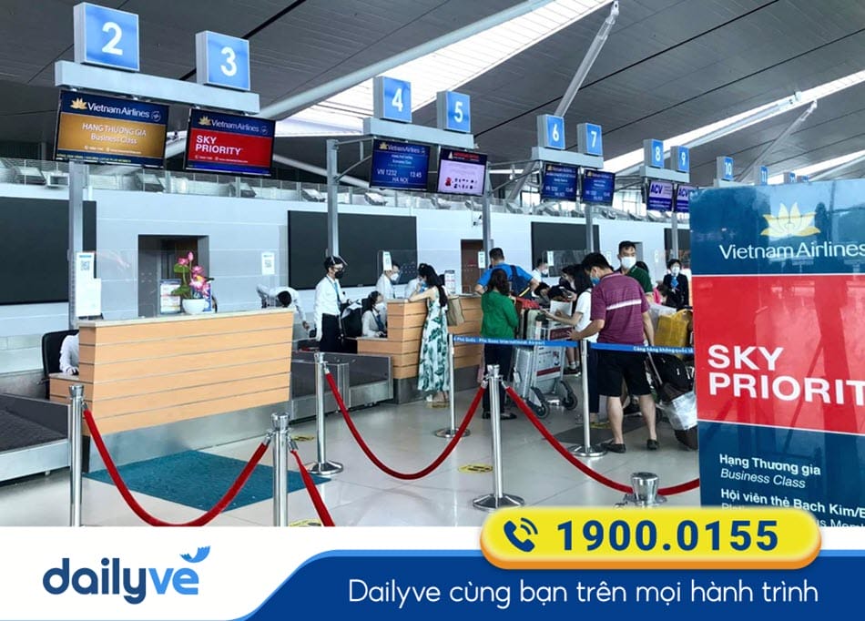 Khu vực check-in tại Sân bay Phú Quốc