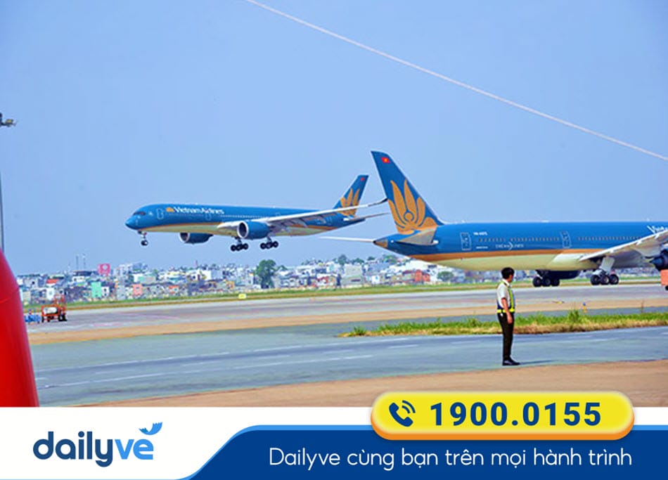 Khu vực sân đỗ tàu bay tại Sân bay Chu Lai