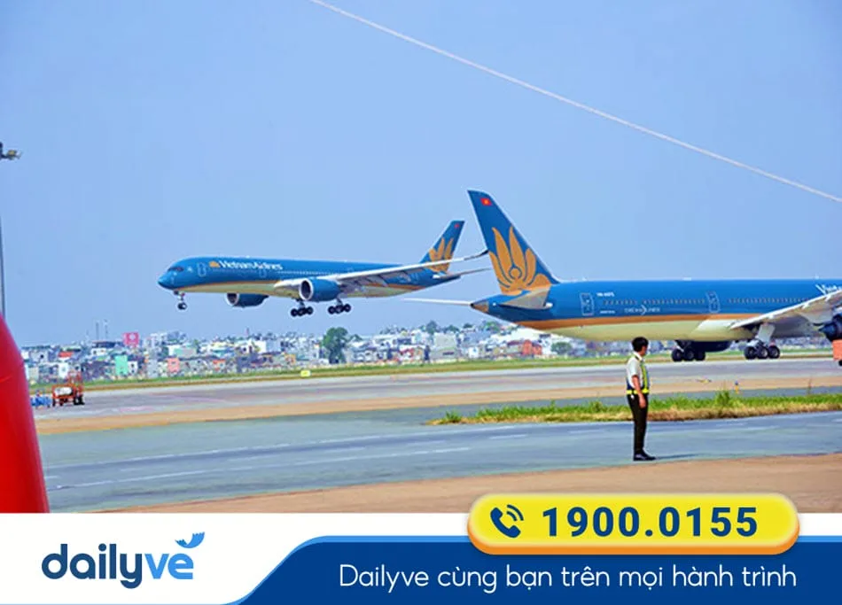 Khu vực sân đỗ tàu bay tại Sân bay Chu Lai