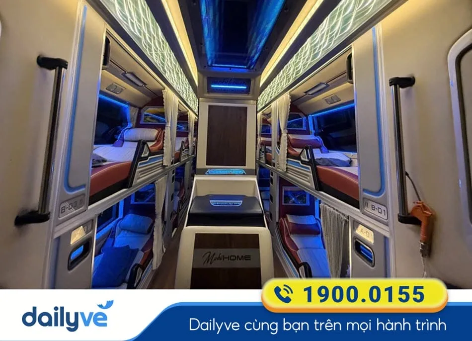 Nội thất xe Limousine 34 phòng của xe Hưng Phát Đắk Lắk