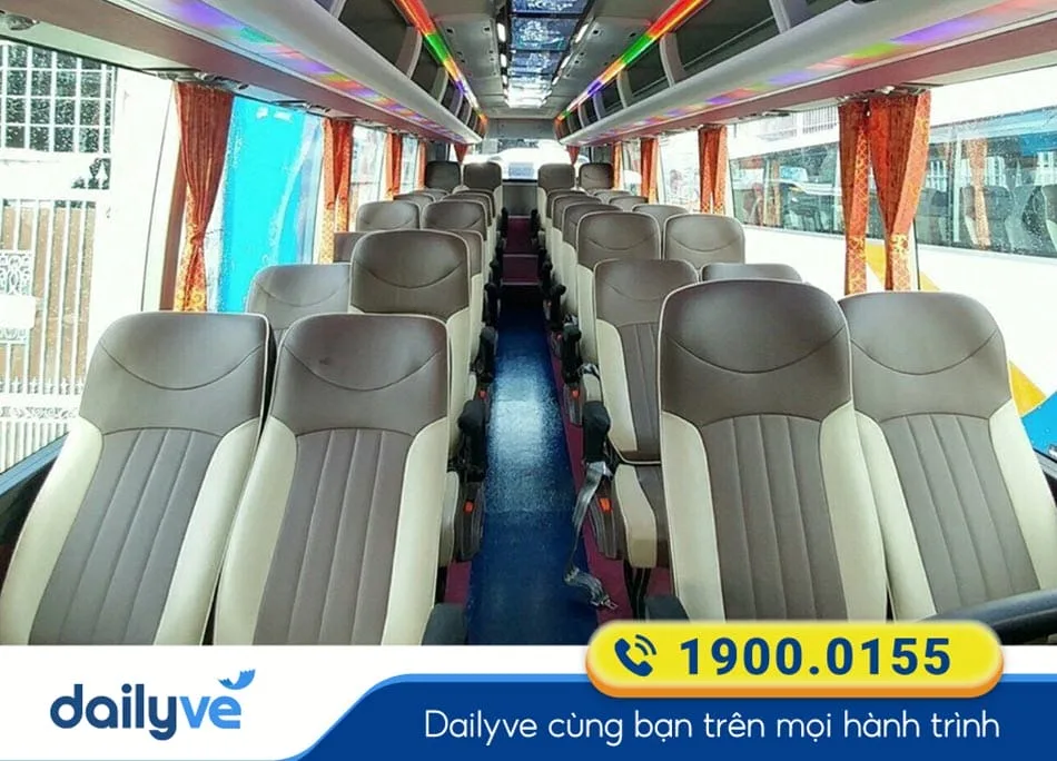 Tiện ích xe ghế ngồi đời mới của xe Hoàng Hưng