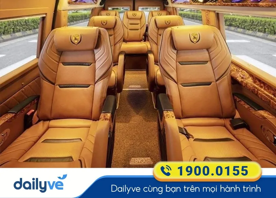 Tiện ích xe Limousine 9 chỗ cùa xe khách Daily Limousine