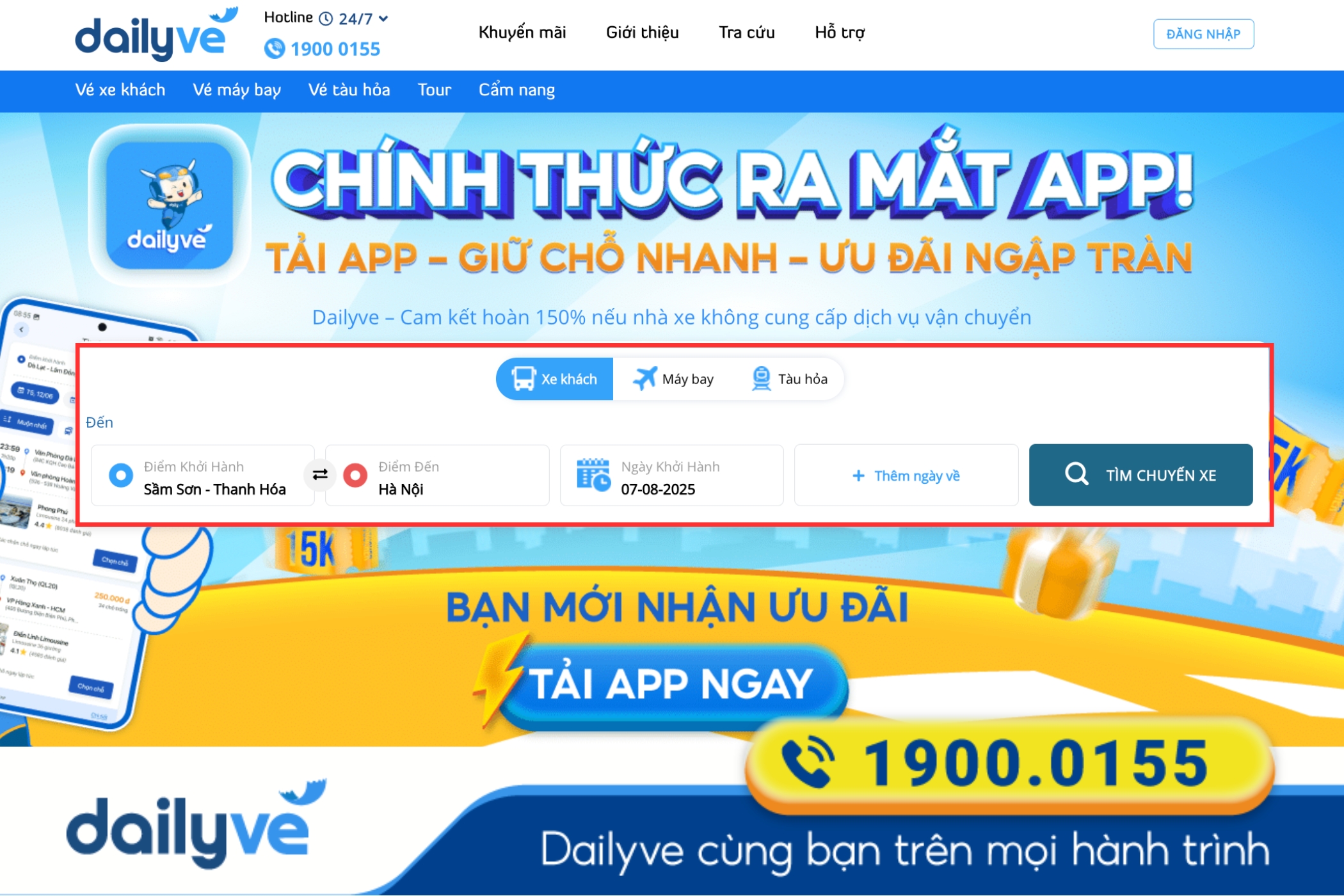 Chỉ cần nhập thông tin hành trình là bạn có thể bắt đầu đặt vé dễ dàng