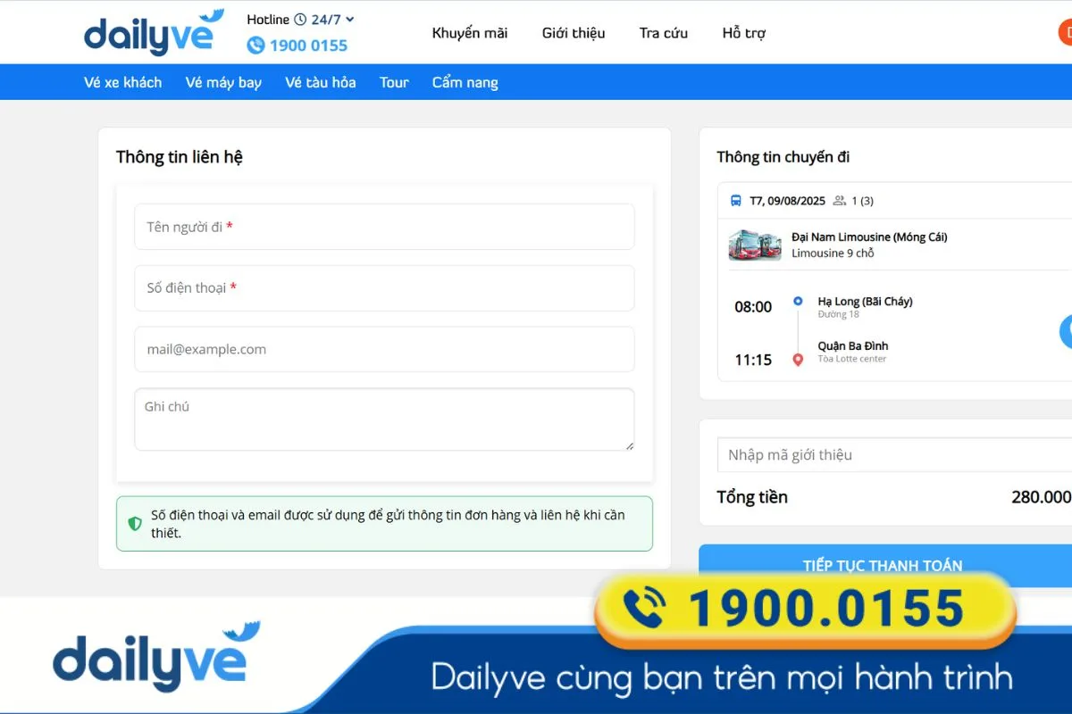 xe Bình Liêu đi Hà Nội