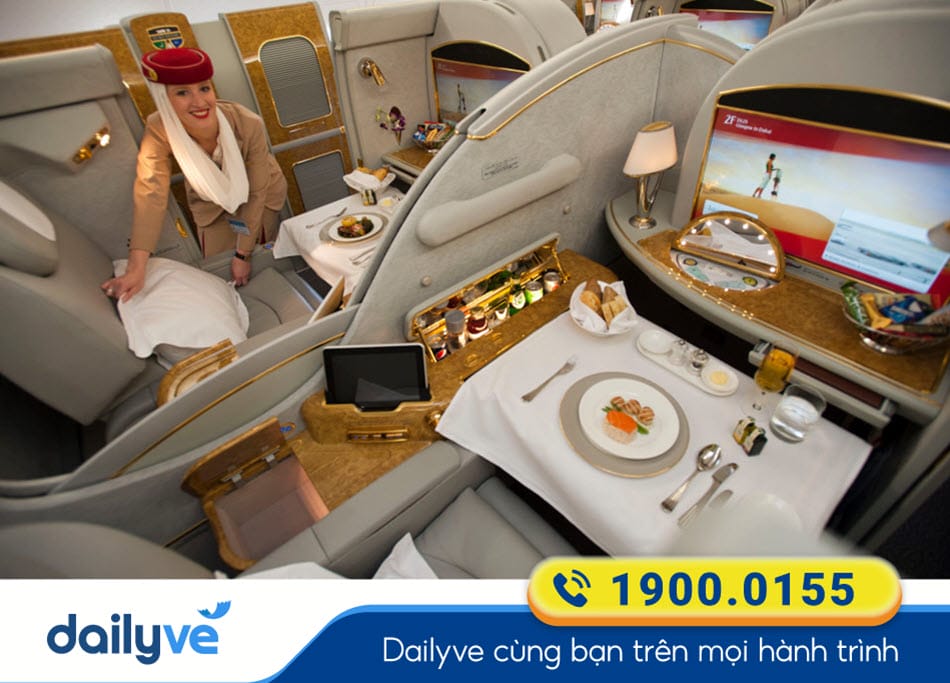 Khoang ghế hạng Thương gia của Hãng bay Emirates