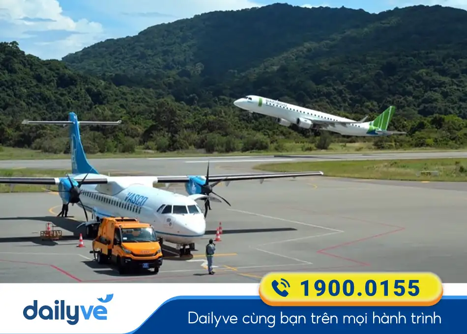 Khu vực Sân đỗ máy bay tại Sân bay Côn Đảo