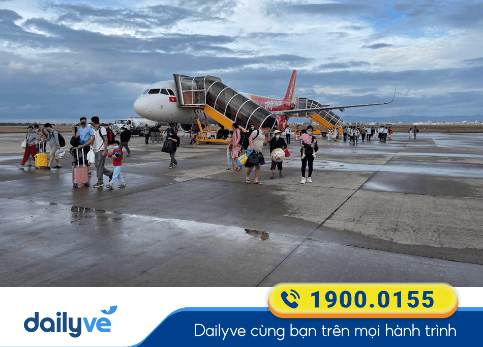 Khu vực sân đỗ tàu bay tại Sân bay Tuy Hòa