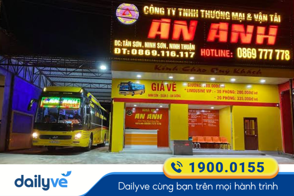 Nhà xe An Anh từ Ninh Thuận đi Sài Gòn