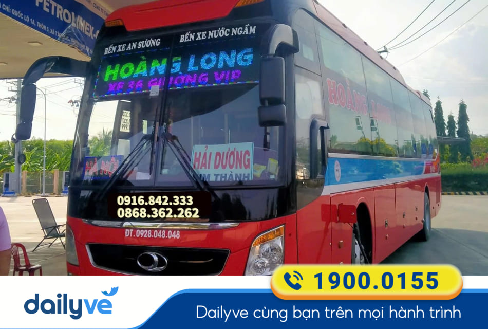 Nhà xe Hoàng Long Hải Vân từ Hà Nội đi Bình Dương