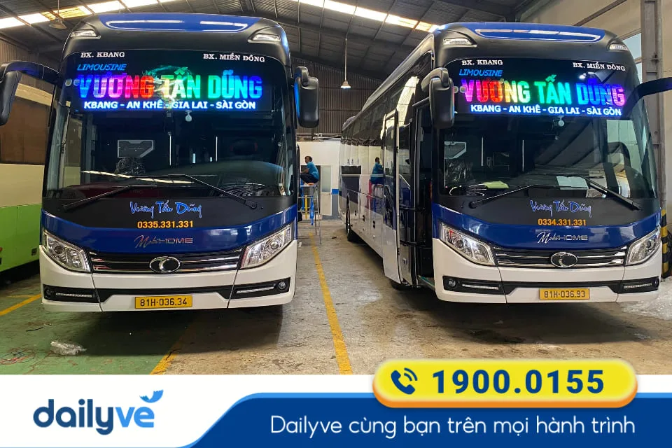 Nhà xe Vương Tấn Dũng từ Bình Phước đi Gia Lai