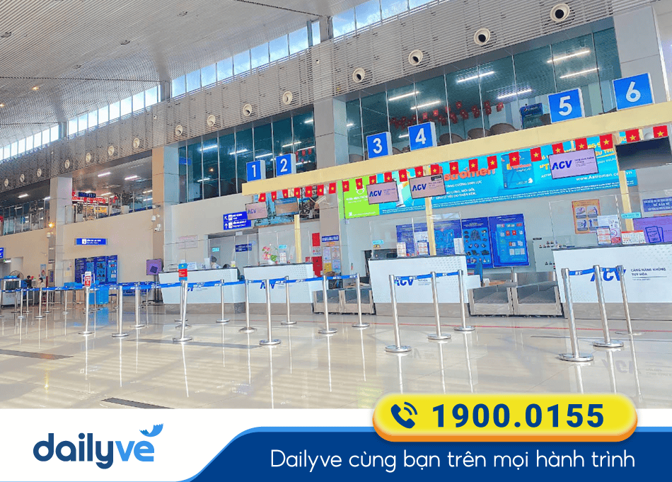 Quầy check-in tại Sân bay Tuy Hòa